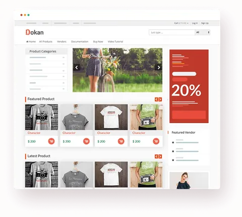 Dokan eCommerce Theme product artwork