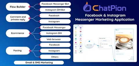 ChatPion – Facebook & Instagram Chatbot,eCommerce,SMS/Email & Social Media Marketing Platform (SaaS) product artwork