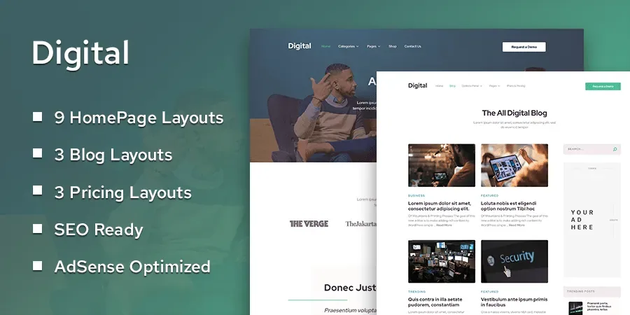 MyThemeShop Digital WordPress Theme product artwork