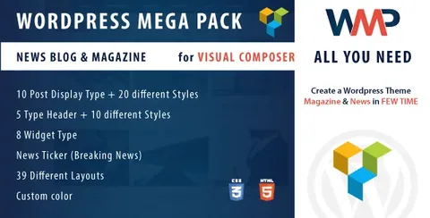 WordPress Mega Pack for Visual Composer product artwork