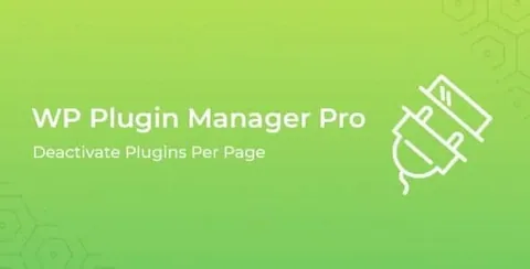 WP Plugin Manager Pro – Deactivate Plugins Per Page product artwork