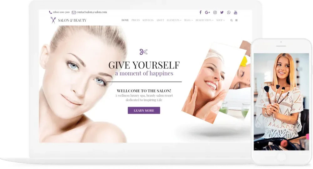 Salon WordPress Theme product artwork