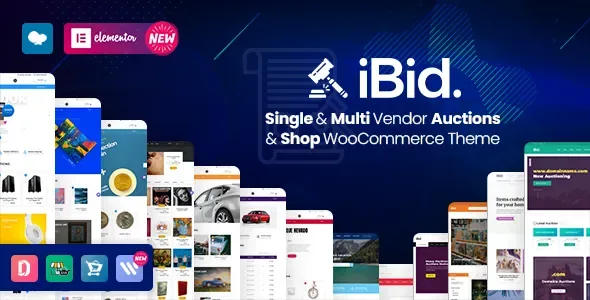 iBid – Multi Vendor Auctions WooCommerce Theme product artwork