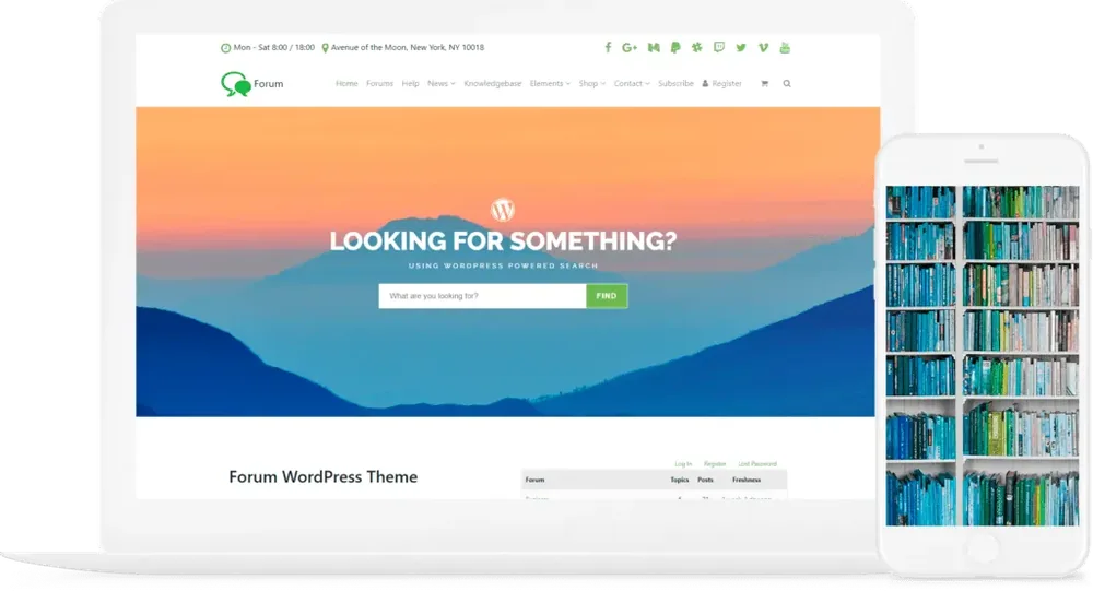 Forum WordPress Theme product artwork