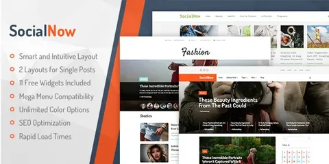 MyThemeShop Social Now WordPress Theme product artwork