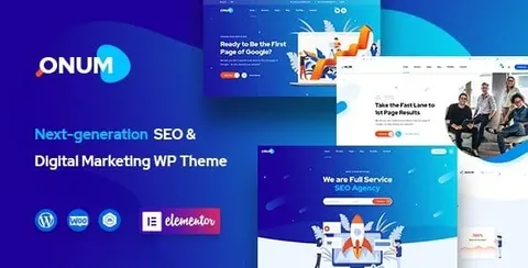 Onum – SEO & Marketing Elementor WordPress Theme product artwork