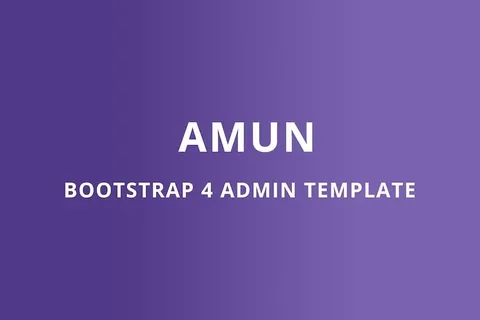 Bootstrap 4 Admin Template – Amun product artwork