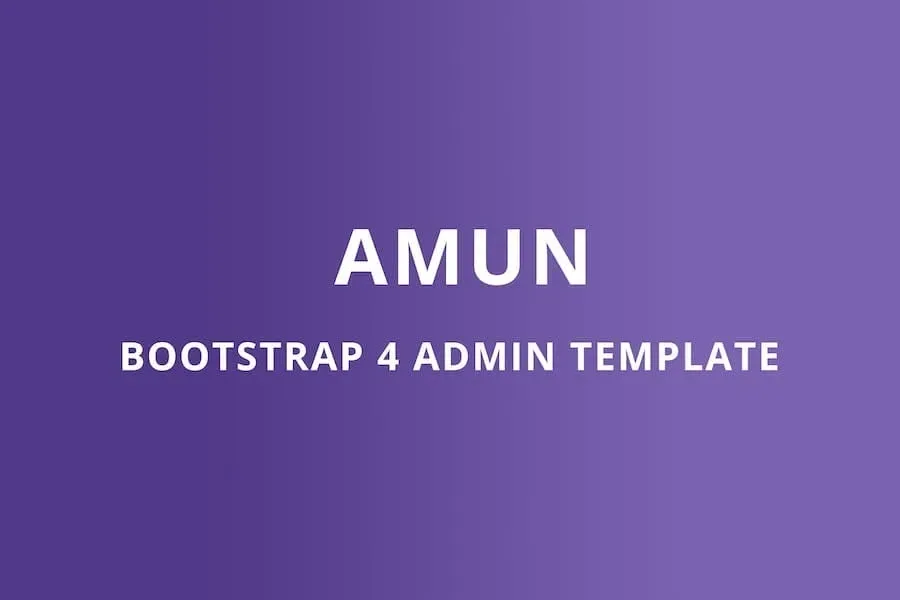 Bootstrap 4 Admin Template – Amun product artwork