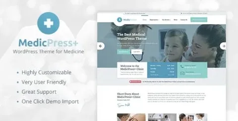 MedicPress WordPress Theme product artwork