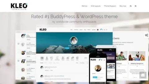 KLEO – Pro Community Focused, Multi-Purpose BuddyPress Theme product artwork