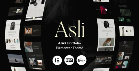 Asli – AJAX Portfolio Elementor WordPress Theme product artwork