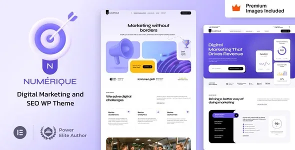 Numérique – SEO Digital Marketing WordPress Theme product artwork