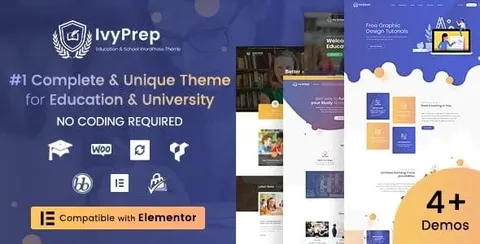 IvyPrep (Ivy School) | Education & School WordPress Theme product artwork