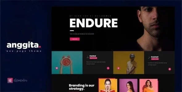 Anggita – One Page Portfolio Theme product artwork