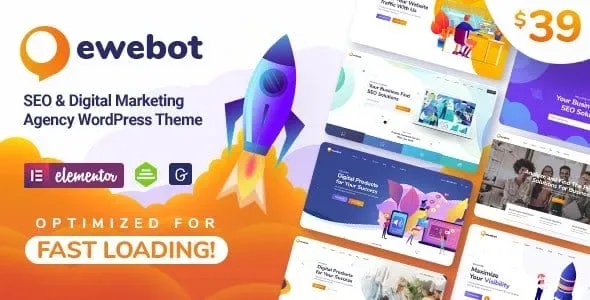 Ewebot – Marketing SEO Digital Agency WordPress Theme product artwork