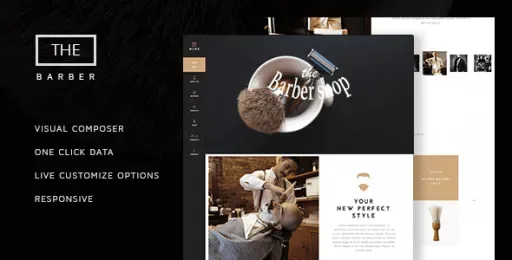 The Barber Shop – One Page Theme For Hair Salon product artwork