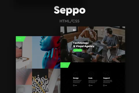 Seppo – Corporate One Page HTML Template product artwork
