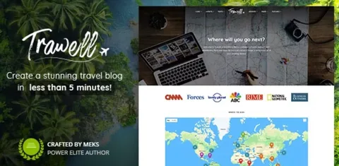 Trawell – Travel Blog WordPress Theme product artwork