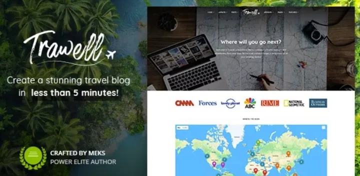 Trawell – Travel Blog WordPress Theme product artwork