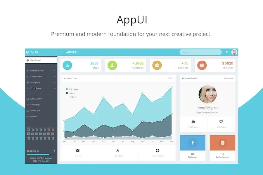 AppUI – Bootstrap Admin Template product artwork