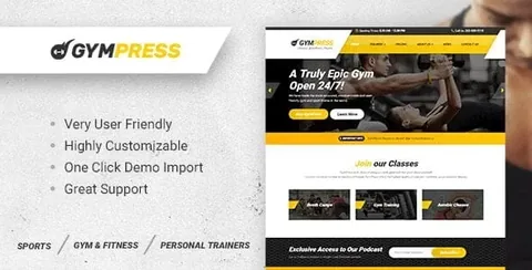 GymPress WordPress Theme product artwork