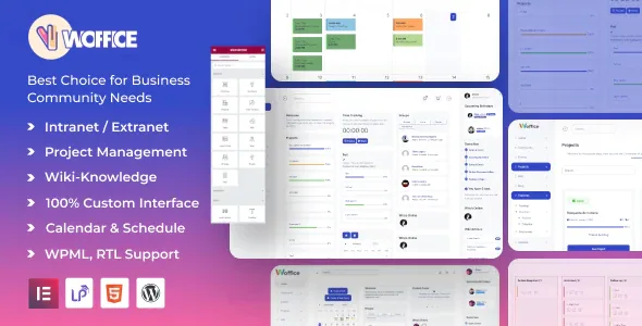 Woffice – Intranet/Extranet WordPress Theme product artwork