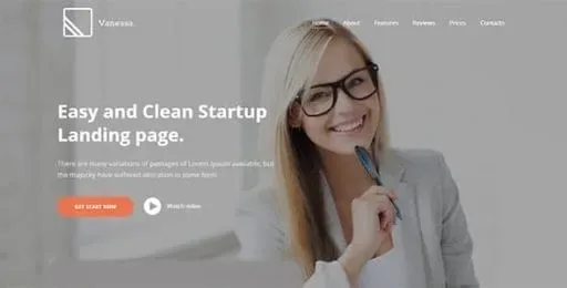 Vanessa – Easy Startup Landing Page WP Theme product artwork