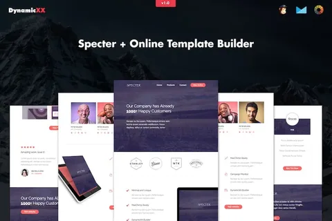 Specter – Responsive Agency Email + Online Builder product artwork