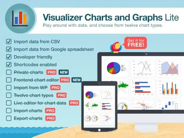 Visualizer Charts and Graphs WordPress Plugin product artwork