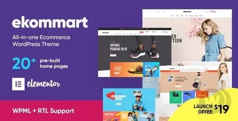 ekommart – All-in-one eCommerce WordPress Theme product artwork