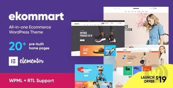 ekommart – All-in-one eCommerce WordPress Theme product artwork