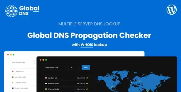 Global DNS – DNS Propagation Checker – WHOIS Lookup – WP product artwork
