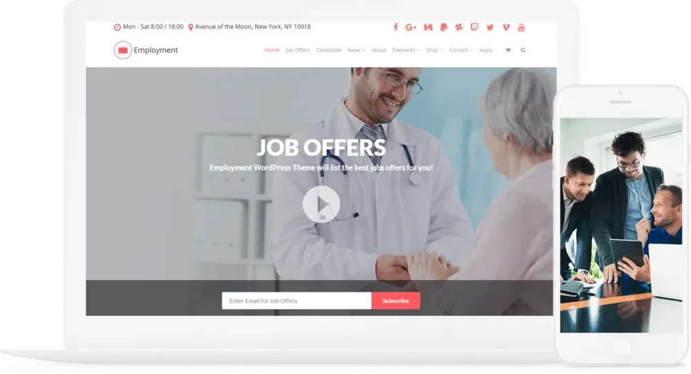 Employment WordPress Theme product artwork