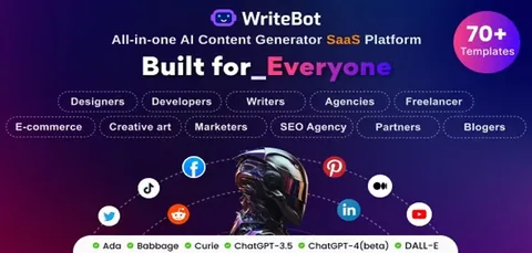 WriteBot – AI Content Generator SaaS Platform product artwork
