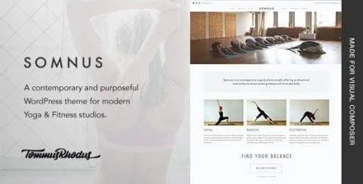 Somnus – Yoga & Fitness Studio WordPress Theme product artwork
