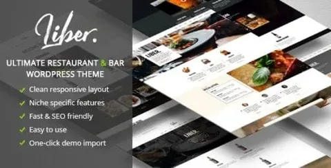 Liber – Ultimate Restaurant & Bar WordPress Theme product artwork