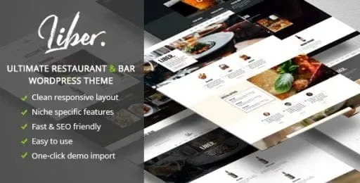 Liber – Ultimate Restaurant & Bar WordPress Theme product artwork