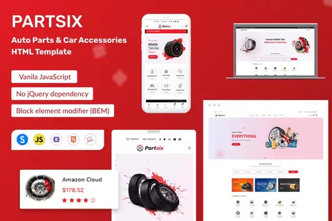 Partsix – Auto Parts & Car Accessories Shop HTML T product artwork
