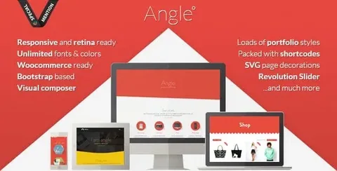 Angle Flat Responsive Bootstrap MultiPurpose Theme product artwork
