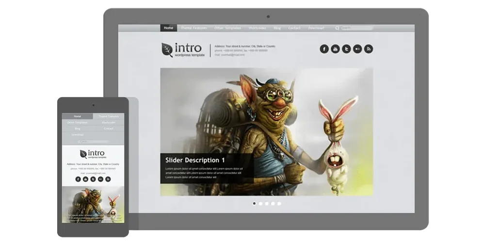 Intro WordPress Theme product artwork