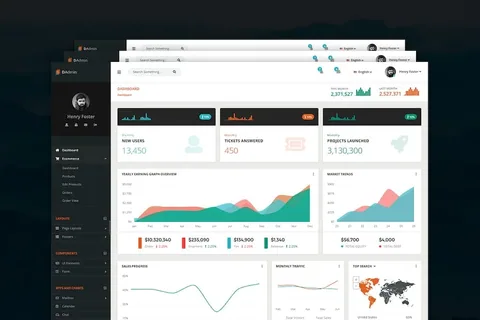 DAdmin – Responsive Bootstrap Admin Template product artwork