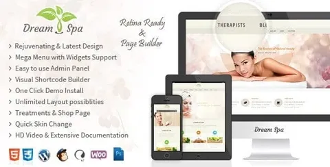 Dream Spa – Salon, Spa WordPress Theme product artwork