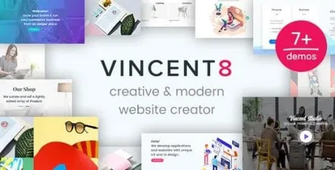 Vincent Eight – Responsive Multipurpose WordPress Theme product artwork