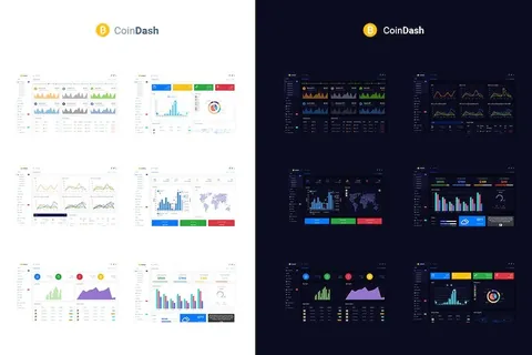 Cryptocurrency Dashboard Admin Template – Coindash product artwork
