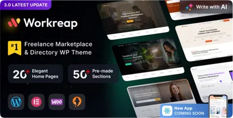 Workreap – Freelance Marketplace WordPress Theme product artwork