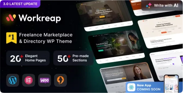 Workreap – Freelance Marketplace WordPress Theme product artwork