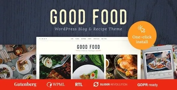 Good Food – Recipe Magazine & Food Blogging Theme product artwork