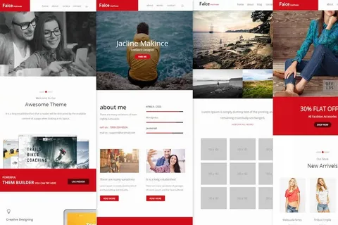 Faice Mail- 8 Unique Responsive Email set product artwork
