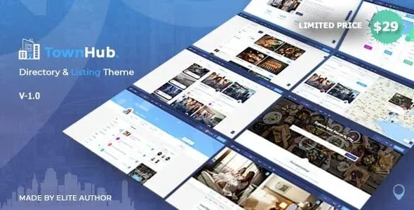 TownHub – Directory & Listing WordPress Theme product artwork