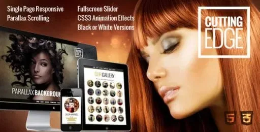 Cutting Edge – Spa Hair Salon WordPress Theme product artwork